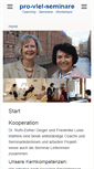 Mobile Screenshot of pro-viel-seminare.de